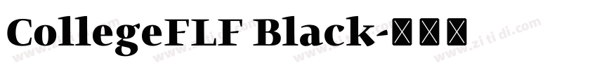 CollegeFLF Black字体转换